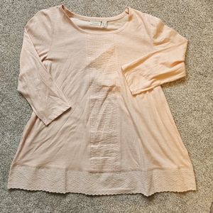 LOGO Cotton Modal Elbow Sleeve Tunic